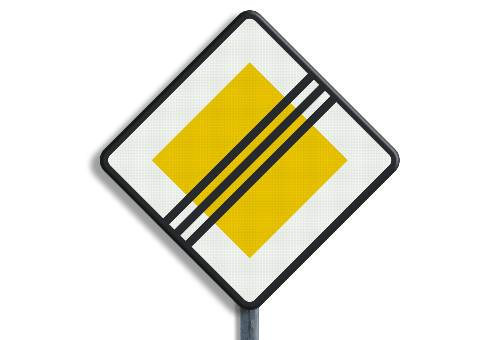 End Of Priority Road - Regulatory Signs Traffic Sign in Pakistan