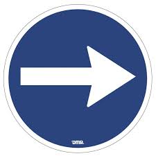 Mandatory Direction (Right) - Regulatory Signs Traffic Sign in Pakistan