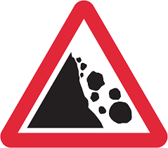 Falling or Fallen Rocks - Warning Signs Traffic Sign in Pakistan