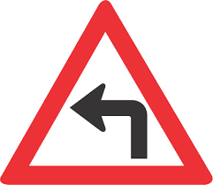 Sharp Turn Left - Warning Signs Traffic Sign in Pakistan