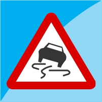 Slippery Road Sign